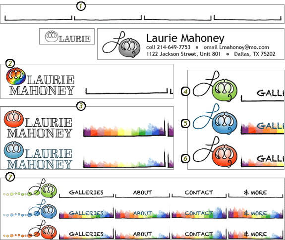Lmahoney.com header iterations