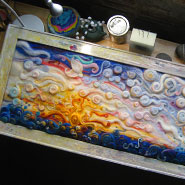 sun setting over the ocean 2009